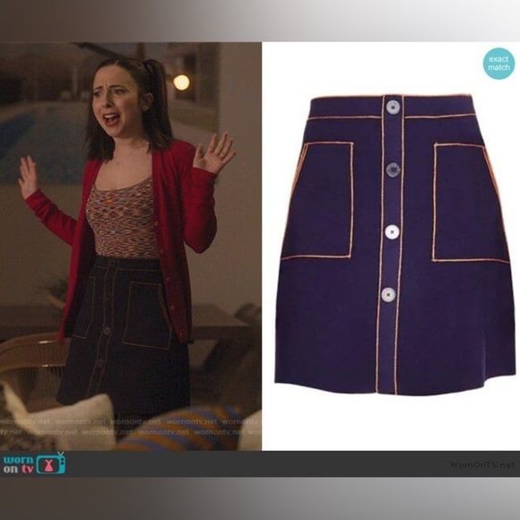 Sandro Heloise Blue Aline Skirt - Picture 2 of 10